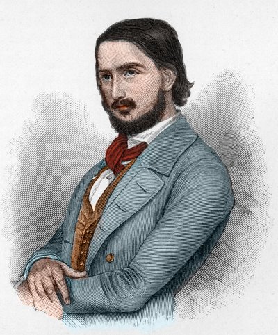 Georg Friedrich Rudolph Theodor Herwegh (1817-1875) německý básník, revolucionář a překladatel. od Unknown artist
