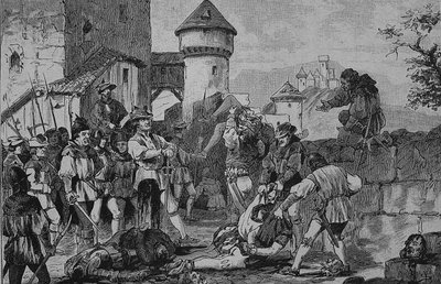 Německá selská válka (1524-1526): Po vylodění na hradě Maichau. od Unknown artist
