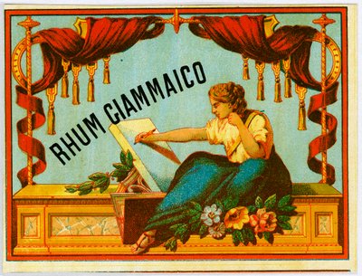 Reklama na rum Giammaico na alkohol (chromolitografie konec 19. století) od Unknown artist