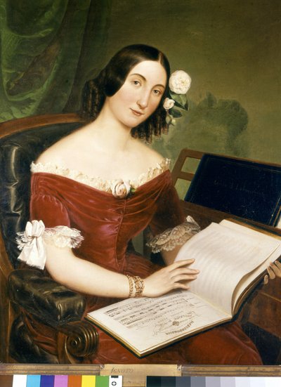 Giuseppina Strepponi (1815-1897), slavná sopranistka, manželka Giuseppe Verdiho. od Unknown artist