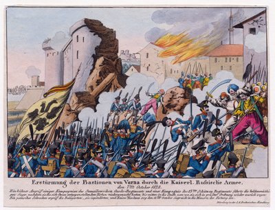 Guerre russo-turque de 1828-1829 – Útok na bastiony Varny ruskou armádou v září 1828 par Anonymous od Unknown artist