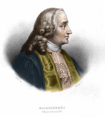 Guillaume Chretien (Guillaume-Chretien) od Lamoignon de Malesherbes (1721-1794). francouzský politik. Rytina z roku 1852 od Unknown artist