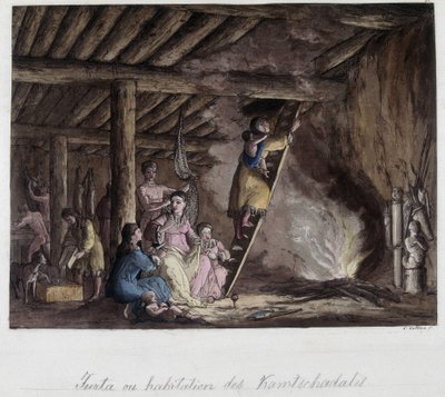 Sídliště Kamtschadales, Sibiř. V ""Starém a moderním kostýmu"" od Unknown artist