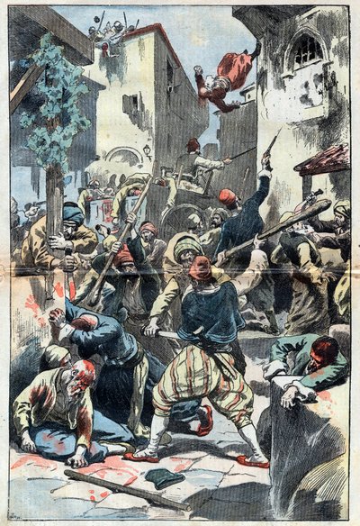 Hamidské masakry: masakr Arménů v Konstantinopoli od Unknown artist