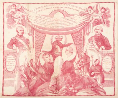 Kapesník připomínající George III a Edward, vévoda z Kentu od Unknown artist