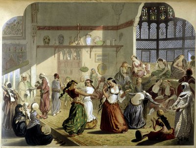 Harem - v „“moderním Egyptě“, c. 1870. od Unknown artist