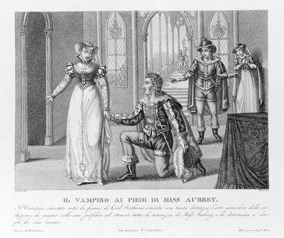 Nebeská pomsta – podle nového „“The Vampire““ připisovaná nejprve lordu Byronovi (1788-1824), anglickému básníkovi. pak jeho sekretářce Polidori. 1816. od Unknown artist