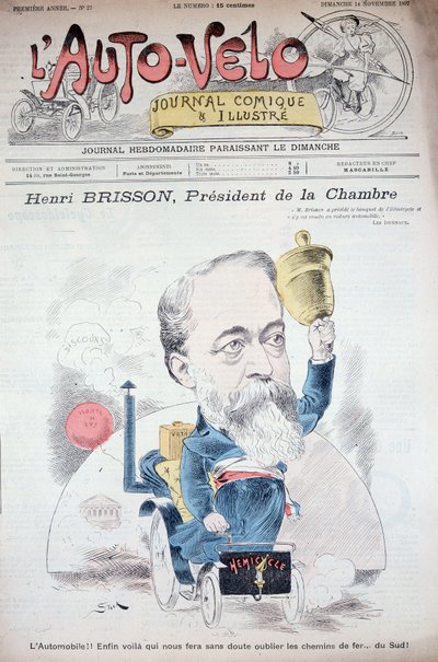 Henri Brisson en automobile (předseda komory) - v „“l