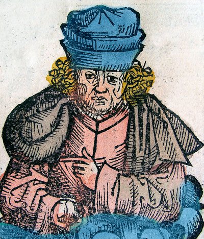 Herodote (Herodotos, 484-425 př. n. l.), řecký historik - HERODOTUS 490-425 př. n. l., řecký historik - dřevoryt z Norimberské kroniky od Unknown artist