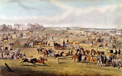 Dostihy v Chantilly pod záštitou vévody z Orleans Rytina z roku 1841. Soukromá sbírka od Unknown artist