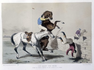 Jízda na koni: Le jump du mur, Steeple - v „“Le Centaure““ od Unknown artist