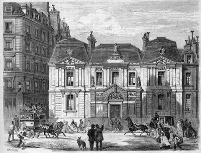 Hotel Carnavalet v ulici, která se tehdy jmenovala Culture Sainte Catherine v Paříži, dnes Musee Carnavalet rue de Sevigne ve čtvrti Marais. Gravírování v "" L