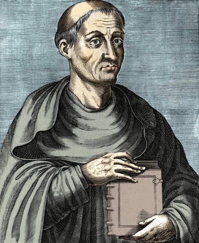 Hugues de Saint Victor. Francouzský teolog a filozof. 12. století. Rytina 17. století. od Unknown artist