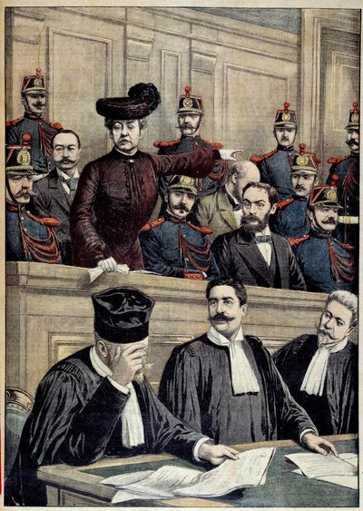 Případ Humbert: proces s Therese Humbertovou (1856-1918), zastoupenou francouzským podvodníkem, který se vydával za dědictví po americkém milionáři. 1903 Soukromá sbírka od Unknown artist