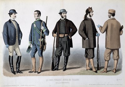 Lovecké oblečení, ""Le Journal des krejčích"" od Unknown artist