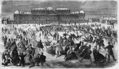 Bruslení na náměstí Belvedere ve Vídni v roce 1864. od Unknown artist