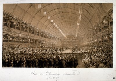 Ilustrace zobrazující Mezinárodní výstavu v roce 1867 (Exposition Universelle d