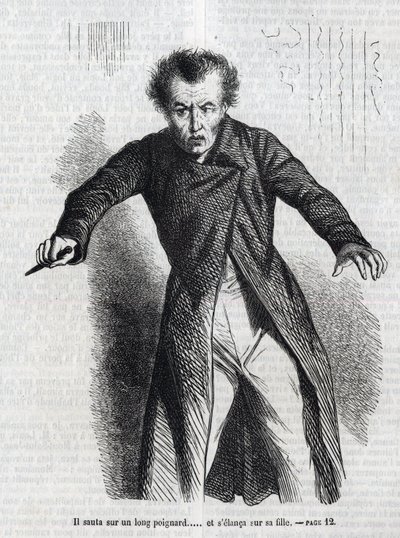 Ilustrace „La Vendetta“, román Honore de Balzac (1799-1850). od Unknown artist