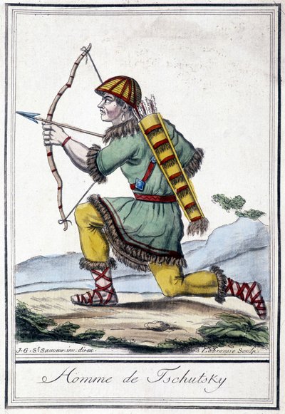 Ilustrace ruského lovce (Tschutsky) v 19. století. od Unknown artist