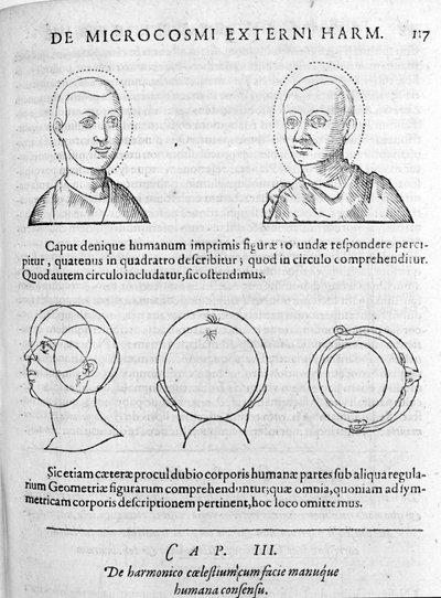 Obrázek fyziognomie z "Collectio Operum" od Roberta Fludda (Robertus de Waves). Londýn 1617 od Unknown artist