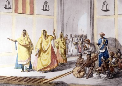 Indická kultura a civilizace: tanečnice a tradiční hudba, Indie. od Unknown artist