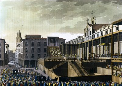 Inkviziční scéna na veřejném náměstí v Burgosu, Španělsko. 16. století. od Unknown artist
