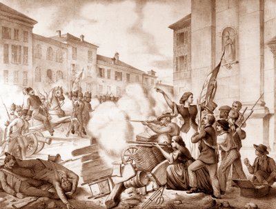 Italian Unite (Risorgimento (1848-1870): epizoda Deset dní v Brescii, 23. března až 1. dubna od Unknown artist