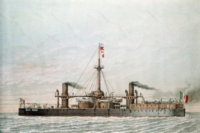 Italská bitevní loď Caio Duilio (tisk od Unknown artist