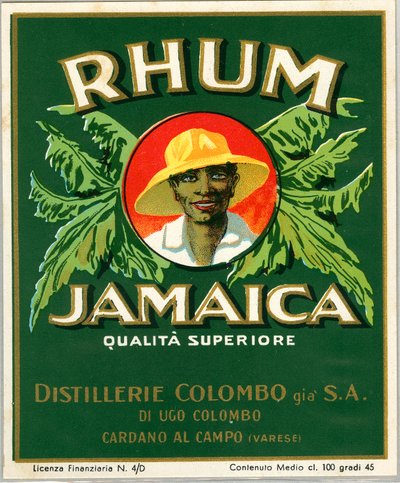 Reklama na alkohol Jamajský rum (chromolitografie, konec 19. století) od Unknown artist