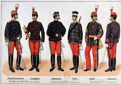 Japonské Armee, konec 19. století od Unknown artist