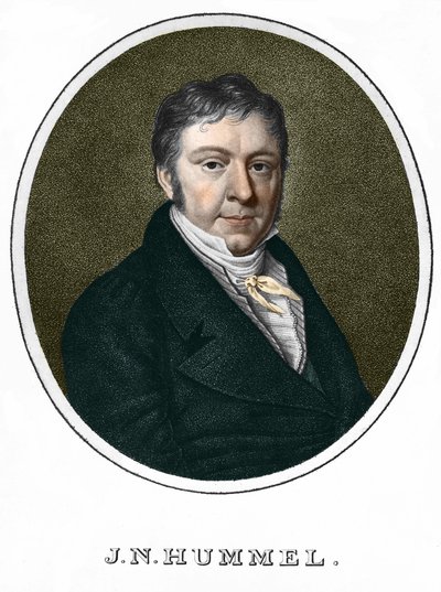 Jean Nepomucene (Jean-Nepomucene) Hummel (Johann Nepomuk Hummel) (1778-1837). Rakouský pianista a skladatel od Unknown artist
