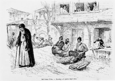 Židovské ghetto v Konstantinopoli. od Unknown artist