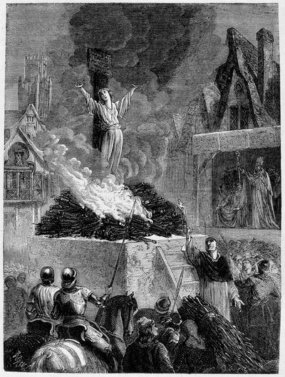 Johanka z Arku na sázce v Rouenu (1431) od Unknown artist