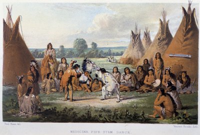 Dýmkový tanec proti nemocem u severoamerických indiánů – en „“ Toulky umělce mezi indiány Severní Ameriky“, Paul Kane od Unknown artist