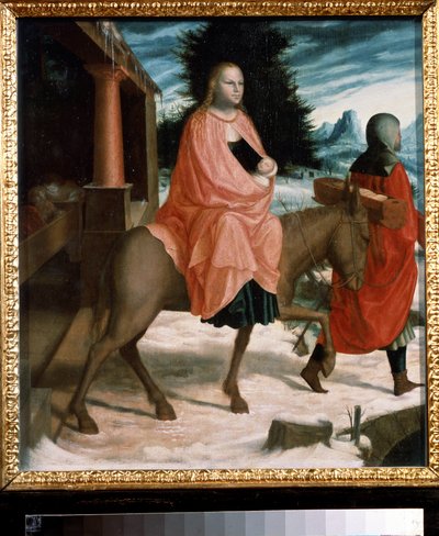 ""The Flight into Egypt"" (The Flight into Egypt) Obraz od neznámého umělce z 15. století. Puškinovo muzeum, Moskva od Unknown artist