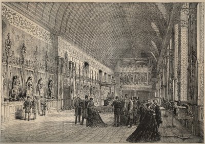 Zbrojnice hradu Pierrefonds - restituce od Viollet-Leduc (Viollet Leduc) rytina z roku 1880 od Unknown artist