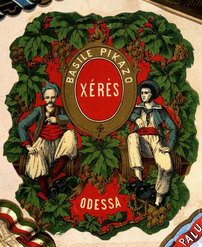 Štítek „“ Basile Pikazo – Jerez – Odessa“, sd. 19. století. od Unknown artist