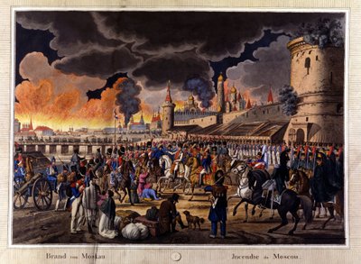 Velký požár Moskvy v září 1812. od Unknown artist