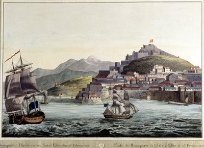 Únik Napoleona Bonaparta z ostrova Elba 26.2.1815. od Unknown artist