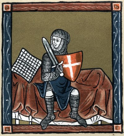 Legenda Arthurian: rytíř Gauvain na magické posteli. V „Dějinách francouzské literatury“ od Hermanna Suchiera od Unknown artist