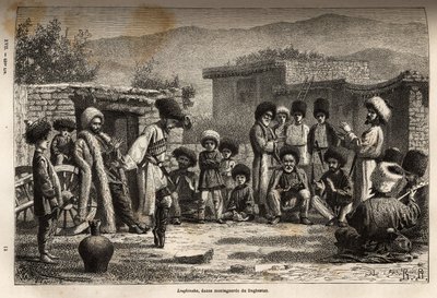 Lesghinska, národní tanec po celém Kavkaze, který se skládá z velmi obtížných a velmi excentrických kroků, které tanečník provádí v rytmu s animovanou, ale jednotnou hudbou. Je to stejné pro muže a ženy, kteří tvoří oddělené skupiny, aniž by se kdy mísili od Unknown artist