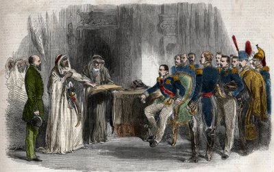 Osvobození Abd-el-Kadera Napoleonem III. ze zámku Amboise od Unknown artist