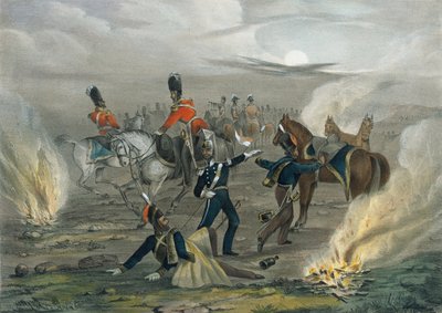 ?Život v táboře před Sebastopolem. č. 4 Půlnoční poplach?, circa 1854 od Unknown