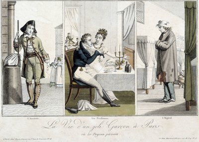 Život hezkého chlapce v Paříži aneb zvrácený rolník: příjezd, Fredainové a nemocnice - Carnavalet. od Unknown artist