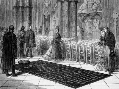 Livingstoneova hrobka ve Westminsterském opatství - “” Livingstoneova poslední cesta 1866-1873”” v “” Tour du Monde””, 2. sem. 1875 od Unknown artist