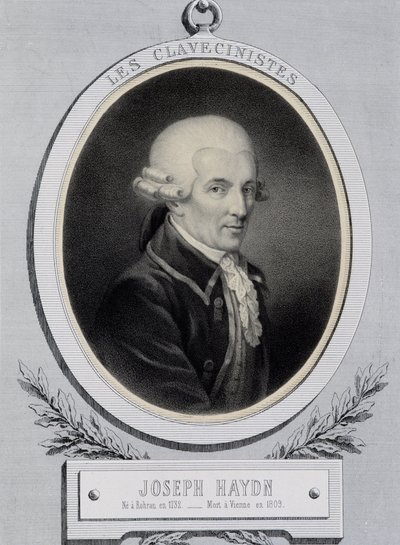 Medailónový portrét hudebníka Franze Josepha Haydna (1732-1809) od Unknown artist