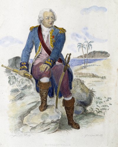 Louis Antoine, hrabě z Bougainville (1729-1811), francouzský mořeplavec. - v „“The French Plutarch”” od Mennecheta od Unknown artist