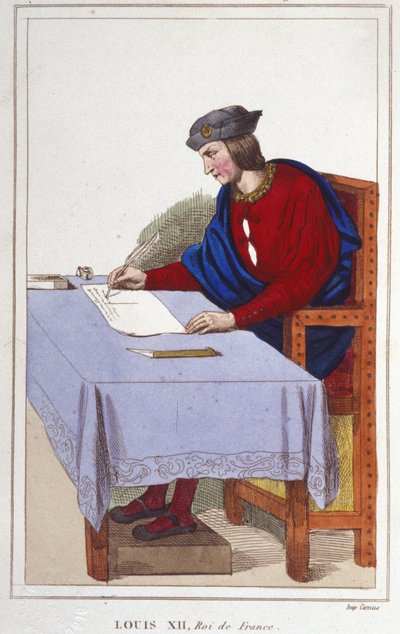 Louis XII (1462-1515), král Francie, rytina z roku 1830 od Unknown artist