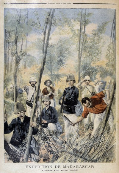 Expedice Madagaskar: v buši - v „“ Le Petit Journal“, srpen 1895 od Unknown artist