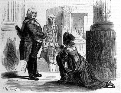 Madame hraběnka z Labedoyere na kolenou francouzského krále Ludvíka XVIII. od Unknown artist